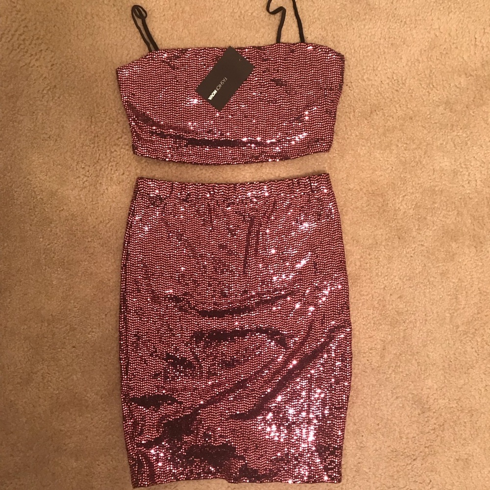 Price Drop! Fashion Nova sequin matching set